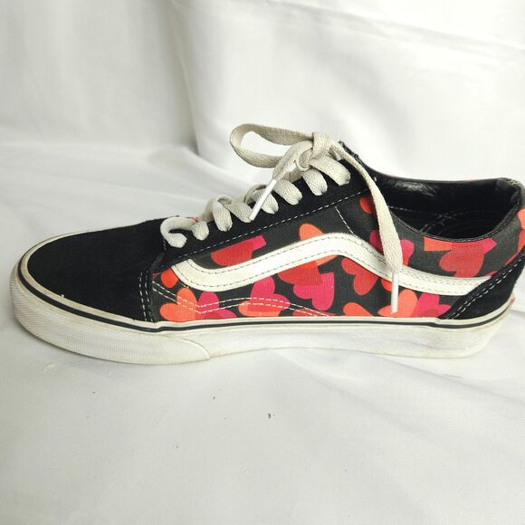Vans Off The Wall Unisex Mens 7 Womens 8.5 Black Heart Graphic Skateboard Shoes - Picture 9 of 11
